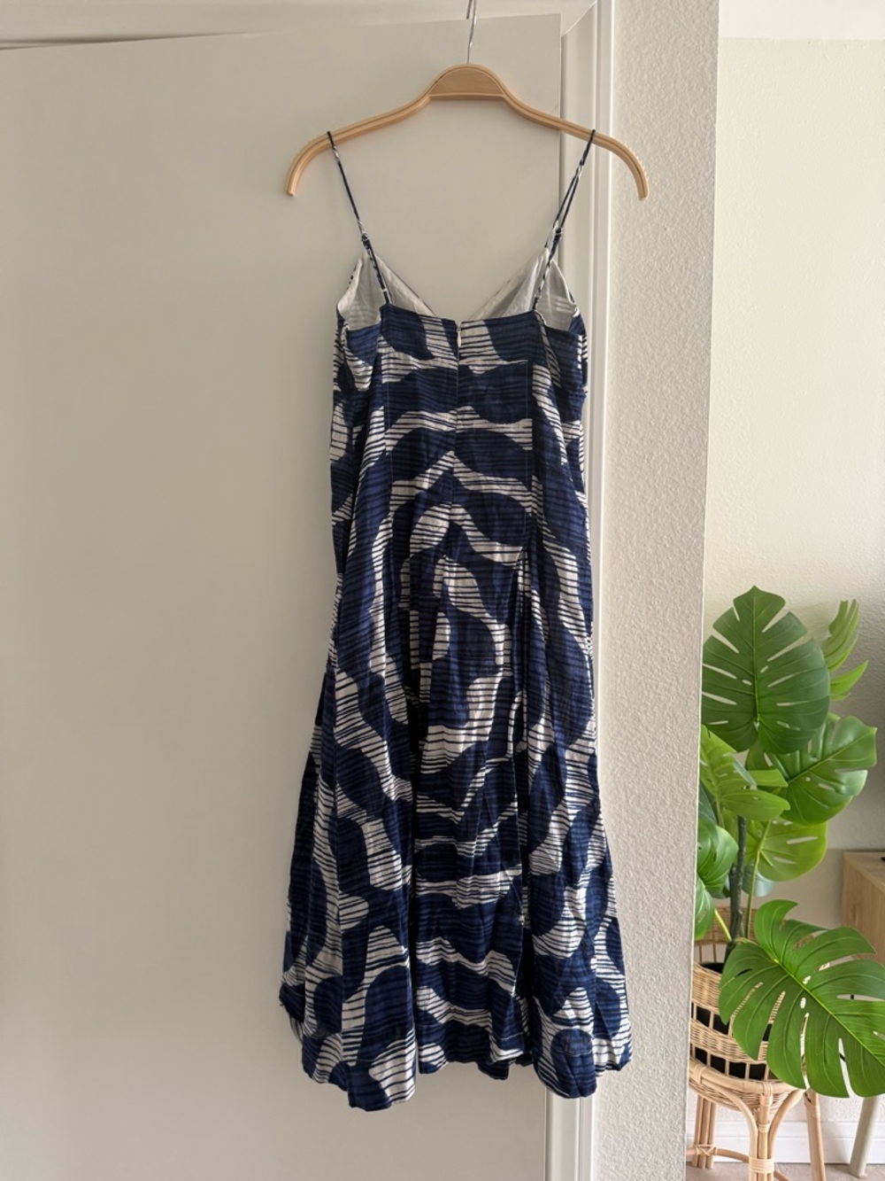 Banana Republic Navy and White Spaghetti-Strap Sundress - Picture 3 of 4